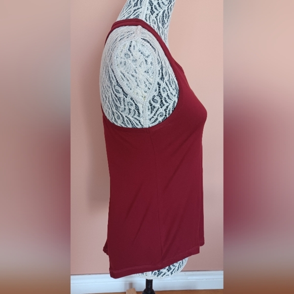 ZYIA Active Effortless Mesh Tank Top Racerback in Crandberry Size Large - Picture 7 of 10